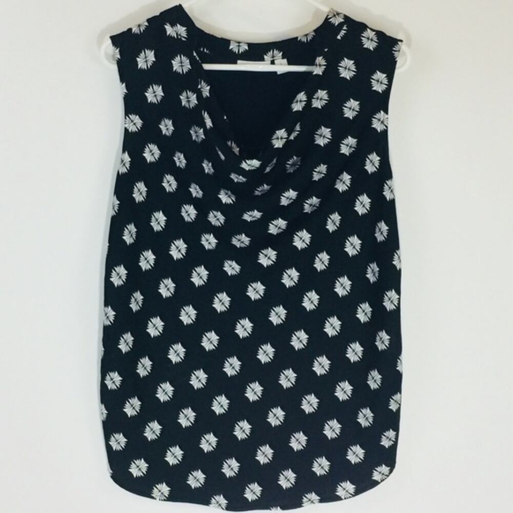 Halogen  Womens Tank top  Career Layering Piece Large Black White